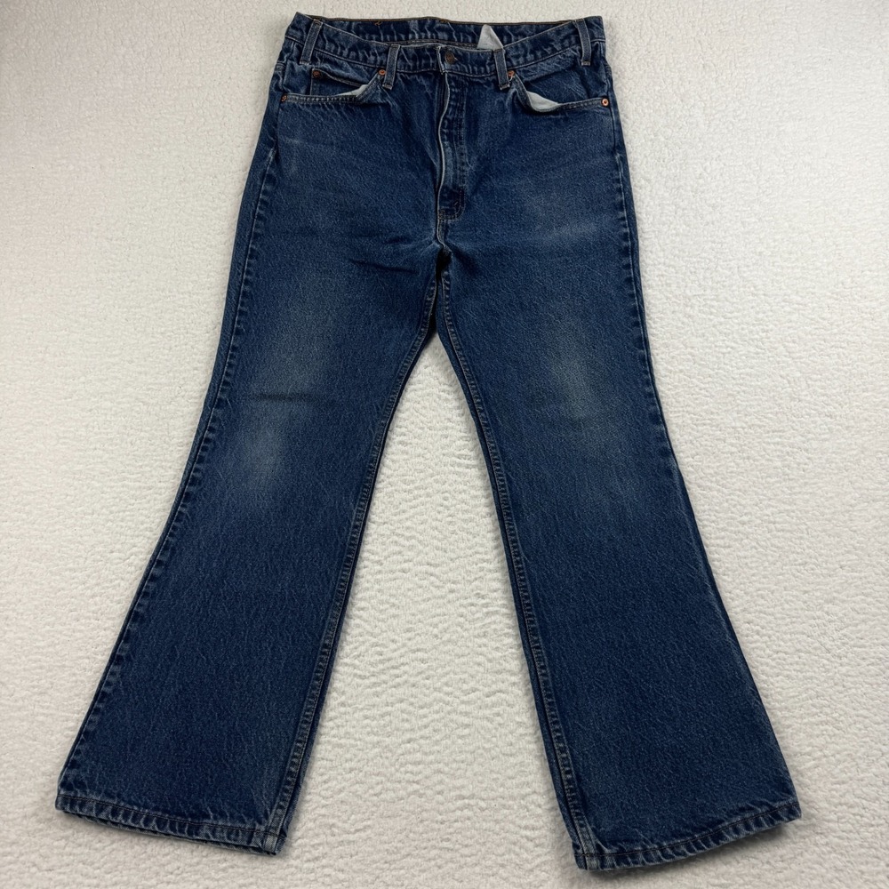 Vintage Levi's 517 Bootcut Jeans Mens 36x30 Blue Denim Orange Tab Mid Rise